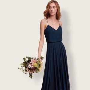 BHLDN Jenny Yoo Inesse Chiffon Dress Formal Gown